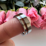 Popular Real Wood Inlay 8mm Men and Women Classic Tungsten Carbide Ring Comfort Fit Wedding Band