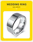 Classic Plain Thickness of 2mm Finger Band 8mm Tungsten Carbide Wedding Bands for Men - Engagement Promise Jewelry
