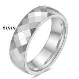 Black Rose Gold  Faceted Edge Dome Polished 4MM/6MM Tungsten Carbide Wedding Bands Couple Rings for Women and Men