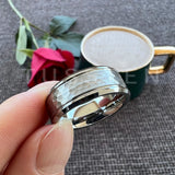 Fabulous Black/Gold/Rose/Original Color 8MM Men Women Comfort Fit Hammer Ring Tungsten Wedding Band