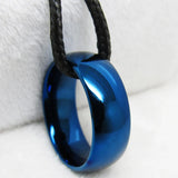 Fashion Domed Polished Finish 8mm Tungsten Carbide Blue Comfort Fit Wedding Bands For Men Women, Engagment Rings