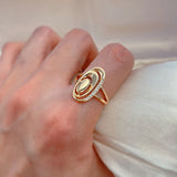 Luxury Glossy AAA Zircon Diamonds Paved Original Design Fashion Filled 14K Rose Gold Women's Ring Daily Jewelry Gift