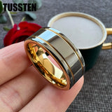 Excellent Grooved Polished Finish 8MM Trendy Gift Jewelry Men and Women Tungsten Engagement Rings Bands