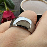 Wonderful Beveled Dome Polishing Finish 10MM Tungsten Carbide Comfort Fit Wedding Band for Men and Women