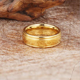 Fashion Classic Style Anti-Scratch 7mm Gold Color Men Tungsten Carbide Ring For Wedding Bands  - Party Rings Jewelry