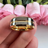 High Polished Excellent  Workmanship 6mm 8mm Two Colors Tungsten Engagement Wedding Band Men Women Fashion Jewelry