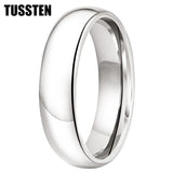 Amazing Domed Polished Finish Gold/Siver/Black Tone 6/8MM Tungsten Carbide Men Women Comfortable Fit Wedding Bands