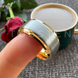 Classic Stepped Beveled Great Workmanship Big 10MM Mens Tungsten Wedding Bands Ideal  Fathers' Day Gift Jewelry