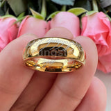 Trendy Laser Engraved 6mm 8mm Fashion Tungsten Carbide Comfort Fit Ring for Men Women - Engagement Wedding Band