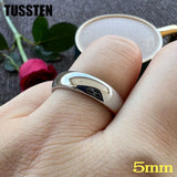 Classic Popular Polished 2-10MM  Trendy Engagement Wedding White Tungsten Comfort Fit Rings Bands for Men Women