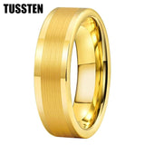 High Quality Polished Brushed Flat 6MM/8MM Tungsten Comfort Fit Wedding Bands for Men and Women Rings