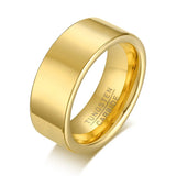 Classic Plain Thickness of 2mm Finger Band 8mm Tungsten Carbide Wedding Bands for Men - Engagement Promise Jewelry