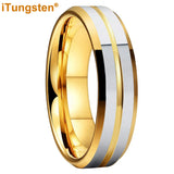 High Polished Excellent  Workmanship 6mm 8mm Two Colors Tungsten Engagement Wedding Band Men Women Fashion Jewelry