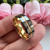 High Polished Excellent  Workmanship 6mm 8mm Two Colors Tungsten Engagement Wedding Band Men Women Fashion Jewelry