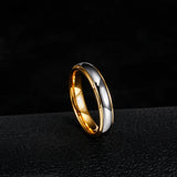 Fabulous Gold Plated Polished 4mm/6mm Tungsten Carbide Rings Men and Women Engagement Wedding Bands For Couple