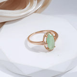 Luxury  14K Rolled Rose Gold AAA Emerald Big Green Stone Zircon Rings For Women Fine Jewelry Daily Rings