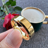 Wonderful High Polished Beveled Finish 6/8MM Men Women Tungsten Comfortable Fit Engagement Wedding Band Rings