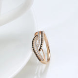 Stunning 14K Filled Rose Gold With White Black AAA Zircon Diamonds Full Paved Luxury Trendy Jewelry Rings For Women