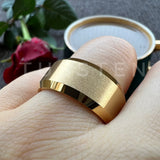 Beveled Edges Matte Finish Gold/Black Tone 10mm Tungsten Carbide Rings for Men Women Fashion Engagement Wedding Band