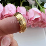 Marvelous Domed Stepped Edges 6mm 8mm Tungsten Hammer Comfort Fit Engagement Wedding Band Men, Women Trendy Jewelry