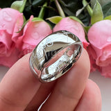 Trendy Laser Engraved 6mm 8mm Fashion Tungsten Carbide Comfort Fit Ring for Men Women - Engagement Wedding Band