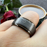 Classic Stepped Beveled Great Workmanship Big 10MM Mens Tungsten Wedding Bands Ideal  Fathers' Day Gift Jewelry