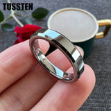 High Quality Beveled Polished Finish 4MM for Men and Women Tungsten Comfort Fit Wedding Band