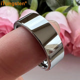 Flat Polished 6mm 8mm Men Women Tungsten Carbide Wedding Band Fashion, Forever Comfort Fit Rings