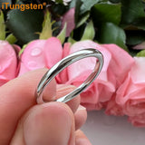 Shiny Polished White Tungsten Couple Ring 2/3/4/5/6/7/8/10mm Nice Comfort Fit Engagement Wedding Bands for Men Women