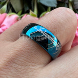 Trendy Laser Engraved 6mm 8mm Fashion Tungsten Carbide Comfort Fit Ring for Men Women - Engagement Wedding Band