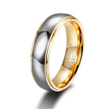 Fabulous Gold Plated Polished 4mm/6mm Tungsten Carbide Rings Men and Women Engagement Wedding Bands For Couple