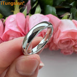 Shiny Polished White Tungsten Couple Ring 2/3/4/5/6/7/8/10mm Nice Comfort Fit Engagement Wedding Bands for Men Women