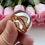 Trendy Jewelry Domed Polished Shiny Beautiful Ring Multiwidth Tungsten Comfort Fit Wedding Band for Men and Women