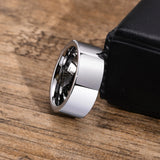 Classic Plain Thickness of 2mm Finger Band 8mm Tungsten Carbide Wedding Bands for Men - Engagement Promise Jewelry