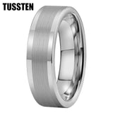 High Quality Polished Brushed Flat 6MM/8MM Tungsten Comfort Fit Wedding Bands for Men and Women Rings