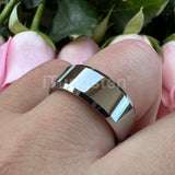 High Polished Beveled Finish Excellent Quality 8MM 6MM 4 Colors Comfort Fit Men Women Tungsten Carbide Wedding Band