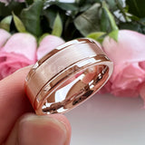 Trendy Jewelry Groove Polish Brush 8mm Classic Tungsten Engagement Wedding Band Forever Comfort Fit Ring Men Women