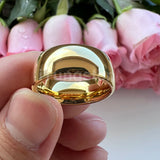 Trendy Jewelry 2/4/6/8/10mm Gold Plated Tungsten Ring For Men and Women Comfort Fit Couple Engagement Wedding Band