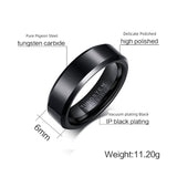 New Arrival 54mm - 68mm Popular Black Personalized Selection of Tungsten Carbide Rings Bands