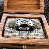 Laser Carving Celtic Knot Pattern Dome Polished 6/8mm Men and Women Wedding Tungsten Comfortable Fit Ring