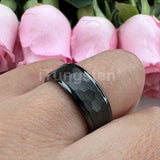 Popular Multicolor 6mm 8mm Men Women Tungsten Hammer Ring Comfort Fit Weddding Band