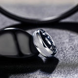 Terrific Frosted 8mm Tungsten Carbide Ring Gold Silver Color For Wedding Engagement BandS Party Rings