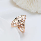 Awesome Hollow Textured New Gothic Personality Embossed 14K Rolled Rose Gold Rings for Women  Jewelry Wedding Party