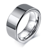 Classic Plain Thickness of 2mm Finger Band 8mm Tungsten Carbide Wedding Bands for Men - Engagement Promise Jewelry