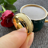 Super Sandblasted Gold 6/8MM Tungsten Ring for Men and Women Fashion Comfortable Fit Engagement Wedding Band