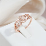Luxury Top Quality Hollow Crown Filled Rose Gold of 14-Karat Purity New Trend Rings - Fashion Classic Jewelry Gifts