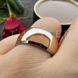 Wonderful Beveled Dome Polishing Finish 10MM Tungsten Carbide Comfort Fit Wedding Band for Men and Women