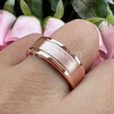 Trendy Jewelry Groove Polish Brush 8mm Classic Tungsten Engagement Wedding Band Forever Comfort Fit Ring Men Women