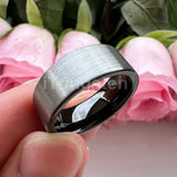 Classic Multiwidth Black Brushed FinishTungsten 6/8/10/12MM Flat Comfort Fit Wedding Band Ring for Men and Women