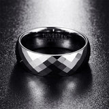 Super Multi-faceted Rhombus Geometric Tungsten Wedding Bands For Men Promise Engagement Party Rings Fashion Jewelry